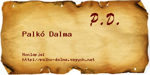 Palkó Dalma névjegykártya